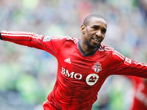 Jermain Defoe celebrates a goal against Seattle on March 15 (USA Today Sports)