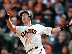 Giants' Buster Posey faded in the second half last season, but is still the No. 1 catcher on the board. (Reuters)