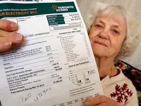 Maria Leschynsky's  hydro bill for Dec. 16-Feb. 18 was a whopping $1,695.
(DAVE THOMAS, Toronto Sun)