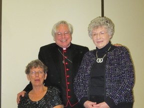 Rev. Canon Nick Wells with Natalie Beer, Rector's Warden (standing) and Ann Pearce, People's Warden. All Saints Parish consists of the Sarnia campus on Vidal St. and the Corunna campus at Hill St. and Lyndoch St. SUBMITTED PHOTO