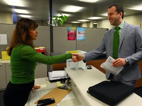 Lawyer Ari Goldkind registers to run for mayor at City Hall on Monday. (DAVE ABEL/Toronto Sun)