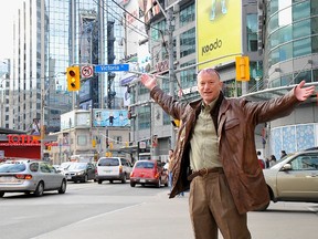Toronto Sun Columnist Mike Strobel is pictured near Yonge-Dundas Square — part of his neighbourhood. (CHRIS DOUCETTE, Toronto Sun)
