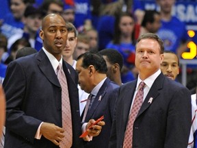 Danny Manning (left) is making his NCAA tournament debut as a head coach. (Reuters/files)