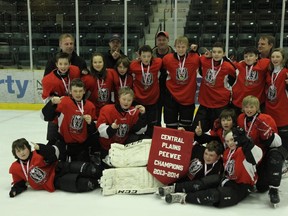 The 2014 Central Plains Peewee league champions, the MacGregor Mustangs. (Submotted photo)