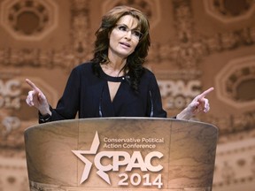 Former Alaska Governor Sarah Palin makes remarks to the Conservative Political Action Conference (CPAC) in Oxon Hill, Maryland, March 8, 2014. REUTERS/Mike Theiler
