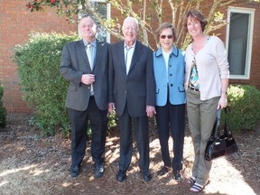 Kingston's Alison Bogle and her husband Arthur attended church services with former president Jimmy Carter and Rosalyn Carter in Plains, Ga., on March 9.
Supplied photo