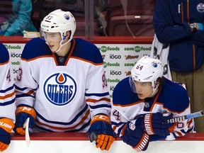 Ryan Nugent-Hopkins, left, and Nail Yakupov have both been struggling to put points up lately. (Reuters)