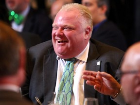 Mayor Rob Ford attends an Irish luncheon on St. Patrick's Day at the Old Mill in Toronto Monday March 17, 2014. (Dave Abel/Toronto Sun)