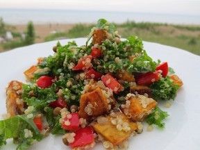 Kale, Quinoa and Roasted Sweet Potato Salad