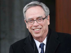 Joe Oliver leaves after being sworn in as Canada's new Finance Minister at Rideau Hall in Ottawa March 19, 2014. REUTERS/Chris Wattie