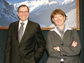 Premier Ed Stelmach and Alison Redford in happier times, at the McDougall Centre, circa 2008, before their Progressive Conservative party would push them both out.
