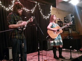 Allison Brown and “Uncle” Dan Henshaw perform at the London Music Club March 19 prior to an announcement of the artists taking part in this summer’s Home County Folk Festival. CHRIS MONTANINI\LONDONER\QMI AGENCY