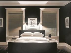 A good night?s sleep is an important ingredient to a healthy lifestyle. When choosing window coverings for a bedroom, look at the opacity rating found on the sample swatch ? the higher, the better. (Hunter Douglas photo)