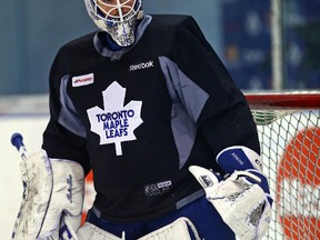 Maple Leafs goaltender Jonathan Bernier. (DAVE ABEL/Toronto Sun files)