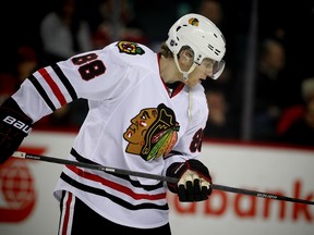 Chicago Blackhawks star Patrick Kane in Calgary, Alta., on Wednesday January 29, 2014. (Al Charest/Calgary Sun/QMI Agency)