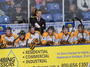 Sarnia Sting head coach Trevor Letowski was named an assistant coach of Hockey Canada's U18 team for the upcoming IIHF U18 World Champipnships. Letowski will be one of two assistants to head coach Kevin Dineen at the tournament, which takes place in Finland from April 17-27. Photo by Aaron Bell/OHL Images