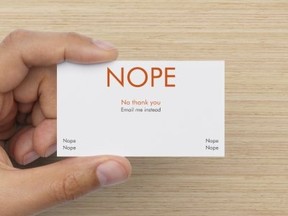 nope business card