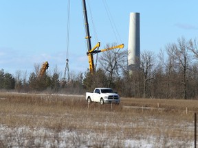 Five wind turbines are being built near Ernestown, west of Kingston.
Elliot Ferguson The Whig-Standard