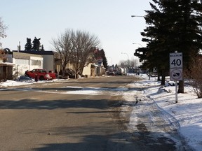 A truck driven into a building in Sylvan Lake, Alta., on March 22, 2014, ruptured gas lines and led to local homeowners being evacuated. The driver of the truck left the scene. PHOTO SUPPLIED