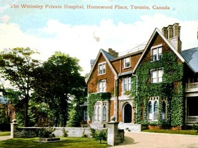 In 1911 Dr. Herbert Bruce purchased an old residence at the northwest corner of Wellesley and Sherbourne Sts. and opened a private hospital. Once he had obtained the approval of the descendents of the famous Sir Arthur Wellesley, the 1st Duke of Wellington (the famous "Iron Duke") the hospital was granted the title the Wellesley Hospital. In 1942 it became a general hospital with several more changes to come before the hospital, where my late mother worked for many years, closed in 1998. But the Wellesley name and legacy live on as the Wellesley Institute, a non-profit, non-partisan an organization focused on health research and policy development.