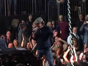 Billy Joel singing with AC/DC's Brian Johnson (YouTube screen shot)