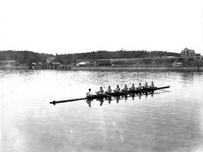 In 1930, the Kenora Rowing Club hosted the Northwestern International Rowing Association Regatta. Photographer Carl Linde was on hand to record the event. Here, he has captured the Kenora Rowing Club’s Junior Eights. Peter Harland will speak about the early years of rowing on Lake of the Woods to open this year’s Common Ground: A Sharing of Our Stories event on April 12.