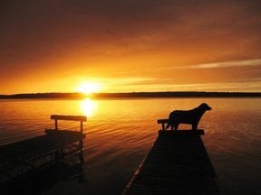 A stunning sunset from a cottage dock near Bass Lake Provincial Park. (Jim Fox/Special to QMI Agency)
