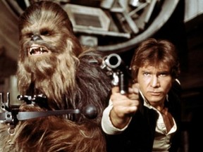 Harrison Ford as Han Solo with Chewbacca (Handout)