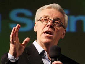 Manitoba Premier Greg Selinger speaks to delegates at the annual  NDP convention in Winnipeg, Man. Sunday February 09, 2014. At March's convention, Selinger will put his leadership to the test. (Brian Donogh/Winnipeg Sun/QMI Agency)