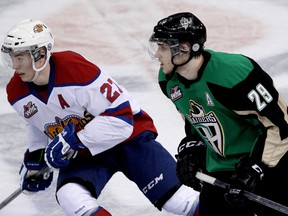 Curtis Lazar has ties to several players on the Raiders, while Raiders centre Leon Draisaitl played in the CHL Top Prospects game with Oil Kings blue-liner Aaron Irving. (David Bloom, Edmonton Sun)