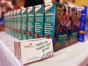 Girl Scouts of America kicks off National Girl Scout Cookie Weekend at Vanderbilt Hall in Grand Central Terminal on February 7, 2014 in New York City.  (Paul Morigi/Getty Images for Girl Scouts of the USA/AFP File Photo)