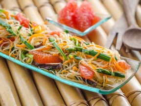 Korean Glass Noodles with Grapefruit.