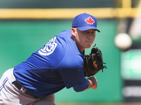 Blue Jays pitcher Dustin McGowan is the favourite to land the fifth spot in the Jays' starting rotation. (Veronica Henri/Toronto Sun)