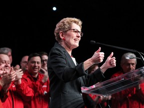 Ontario Premier Kathleen Wynne is cheered at the Ontario Liberal Annual General Meeting on March 22.
 Stan Behal/Toronto Sun