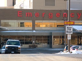 The emergency entrance at Victoria Hospital in London, Ont. is pictured in this February 3, 2014 file photo. (Mike Hensen/QMI Agency)