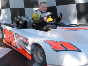 He may be only six years old, but Cole McKeown is looking forward to beginning his racing career this spring, summer and fall in the Thursday Night Kart Club at Brighton Speedway. McKeown Family collection