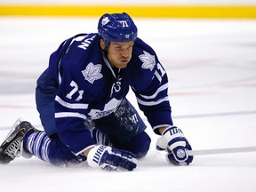 Maple Leafs winger David Clarkson has never gotten on track, and that has NHL scouts puzzled. (Craig Robertson/Toronto Sun)
