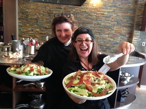 Chef Lynn Crawford, left, with our own Rita DeMontis. (photo courtesy of J Guatto)