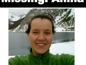 Anina Hundsdoerfer, 32, was reported missing to the EPS by her roommate on March 23, 2014.  The Edmonton Police Service is seeking the public’s assistance in locating an Edmonton woman who has not been seen since the afternoon of Saturday, March 22, 2014.  It is believed that Hundsdoerfer’s last known location was the office where she works, near 99 Avenue and 108 Street, between 1 and 3 p.m. on Saturday, March 22, 2014. Hundsdoerfer is described as Caucasian, approximately 5'9" tall, weighing approximately 160 lbs., with brown shoulder-length hair, and blue eyes.  She may be wearing a burgundy long winter coat, dark form-fitting pants, and glasses.