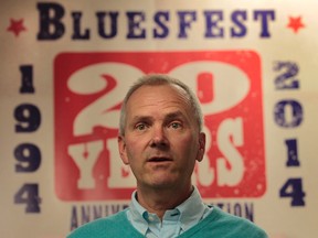 Bluesfest Executive Director Mark Monahan outlined this years 20th Anniversary lineup of acts for Bluesfest 2014 in Ottawa On. Wednesday March 26,  2014. Tony Caldwell/Ottawa Sun/QMI Agency