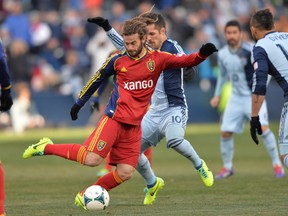 If there’s one thing that Real Salt Lake’s Kyle Beckerman has the definitive edge over TFC’s Michael Bradley, it’s the hair. But that’s really by default. (USA TODAY SPORTS)