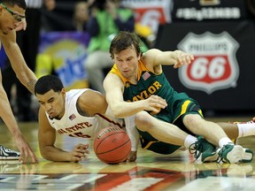 Canadian Brady Heslip and Baylor will play Wisconsin Thursday in a Sweet 16 match. (Jamie Squire/Getty Images/AFP)