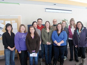 A group of Kenora campus of Confederation College students who were honoured for their academic achievement with a Letter of First Standing for completeing the fall semester with a Grade Point Average of 3.5 or above.
