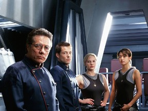 Edward James Olmos, left, of Battlestar Galactica. (File photo)