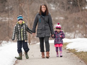 Luke and his sister Teagan Daly are joined by their mom Ashley Laforge as they take a walk through the park ahead of next week's Trek for Tourette's