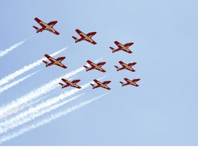 Tillsonburg News File Photo
There is “good potential,” the Snowbirds will make a return to Tillsonburg this summer, says Andre Brisson, Chair, Ontario’s South Coast Airshow 2014. Brisson has been contacted by Snowbirds officials regarding the possibility of two 45-minute shows the weekend of June 14/15 or June 7/8. Brisson was at council Monday evening, successfully seeking support for the Saturday, August 23 Ontario’s South Coast Airshow 2014.