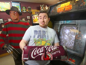 Graeme Keam owns Primos Collectibles. He sells items usually found in the United States, like Cherry Coke, Vanilla Coke, and Count Chocula cereal. (WINNIPEG SUN PHOTO)