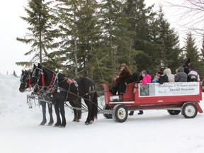 Free horse rides for the family were part of the day of activities at the annual Sugar Shack event.