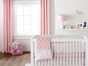 Bouclair has just launched a baby line that ties the classic pinks and blues to complimentary hues for a fresh look.