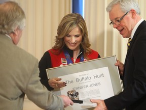 Jennifer Jones is one of Manitoba's gold medal curlers. She was part of a group of athletes honoured in a ceremony hosted by Premier Greg Selinger at the Manitoba Legislative Building in Winnipeg.  Thursday, March 27, 2014.